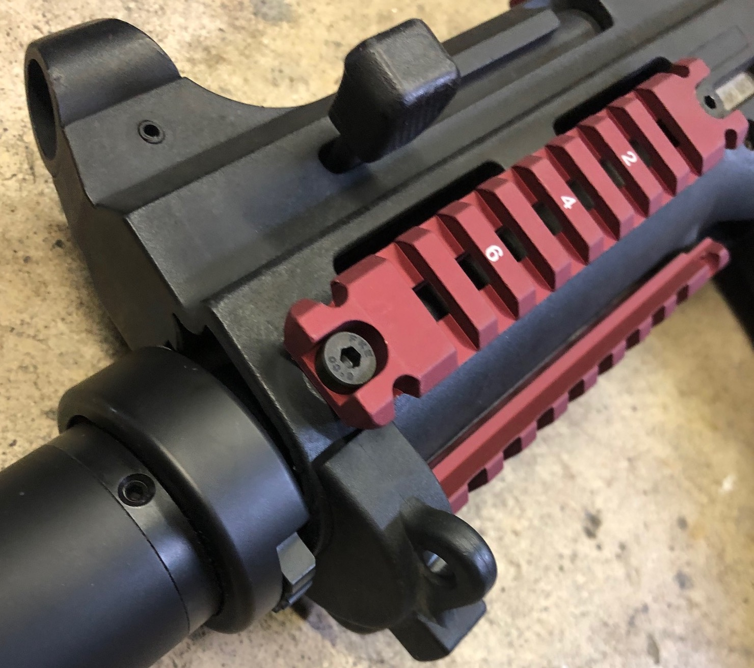 UMP 4 Piece rail kit Red
