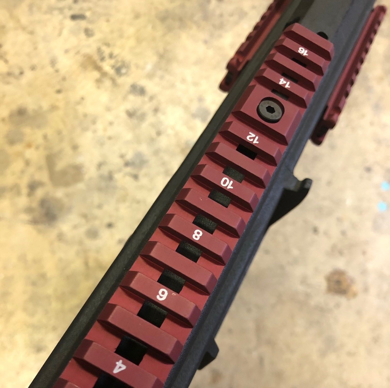 UMP 4 Piece rail kit Red